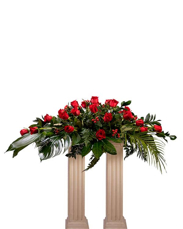 Almohadón de rosas Rojo