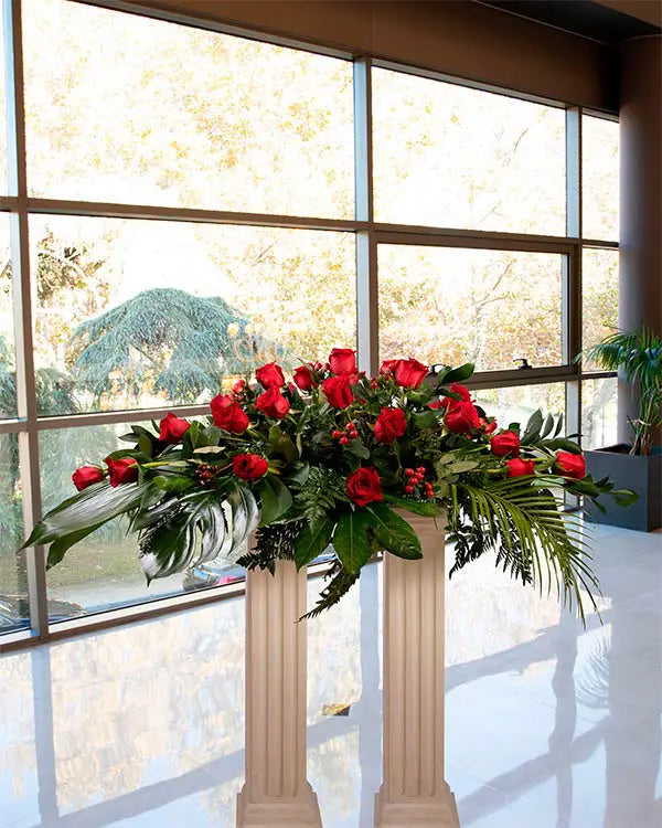Almohadón de rosas Rojo